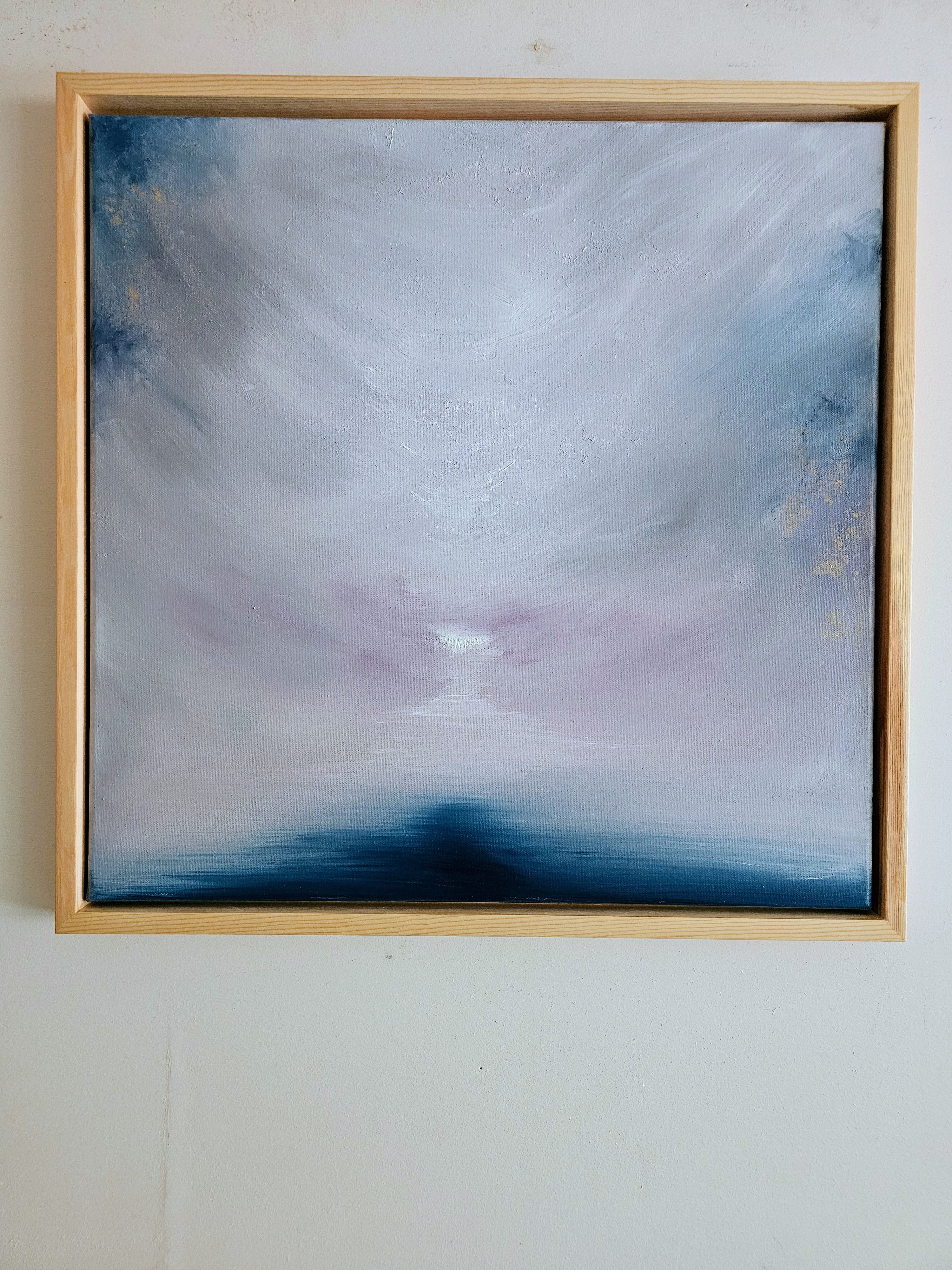 The frozen lake letting go (framed)