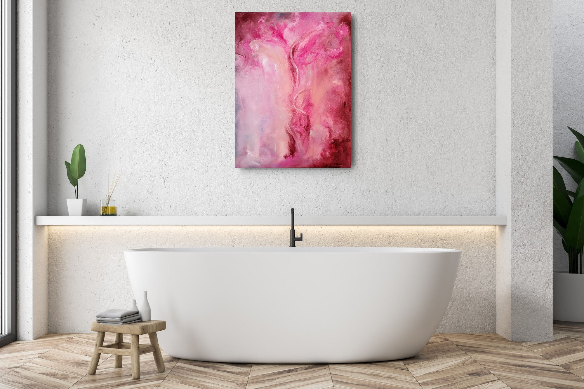 Wild orchid blooming at night