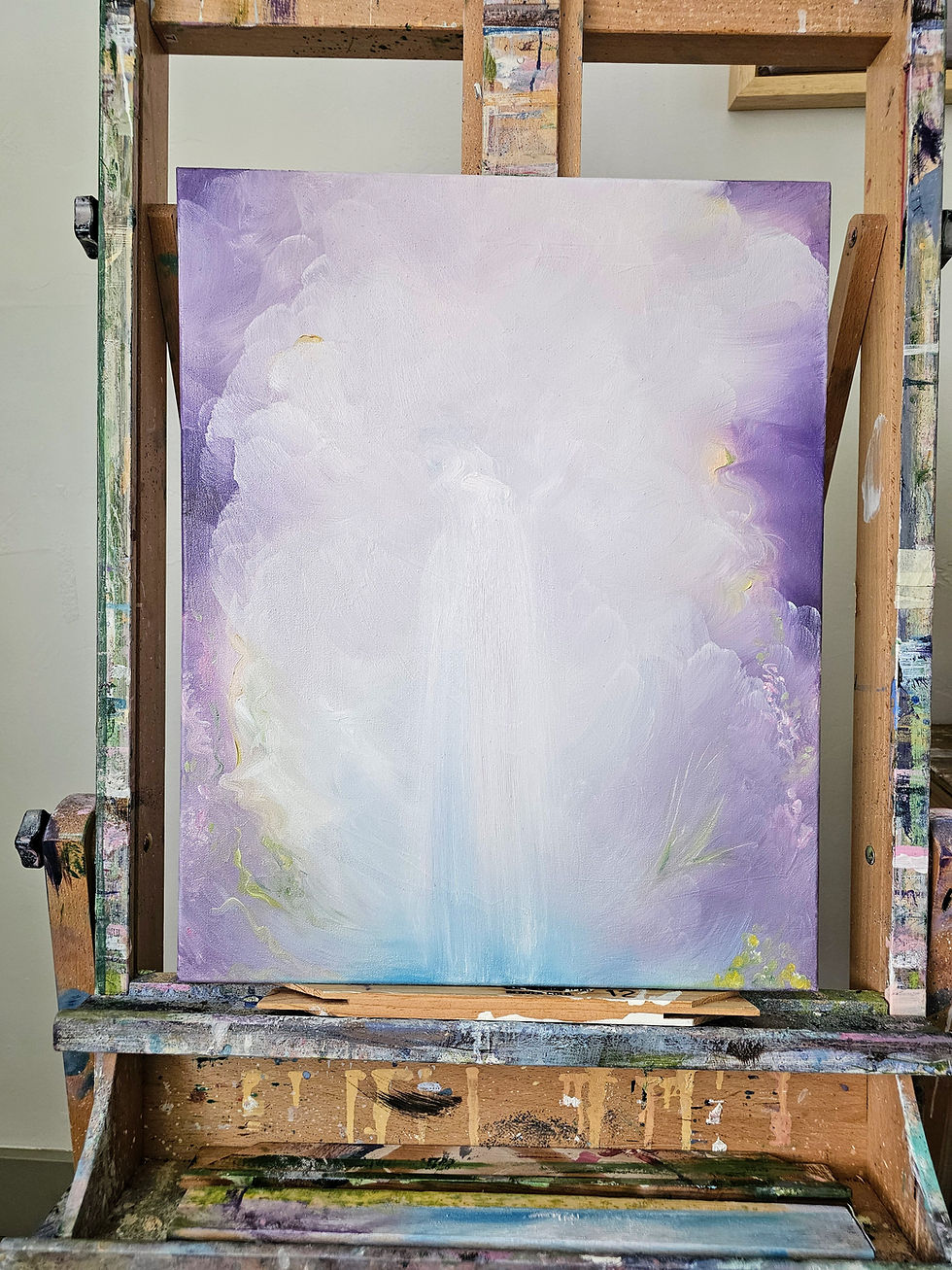 Thumbnail: Water and violets (framed)