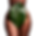 Darkskin lady with green leaf over midsection 