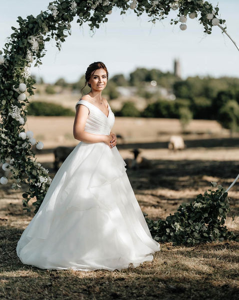 Coombe Farm Weddings, Tenterden. Bride portrait. 
