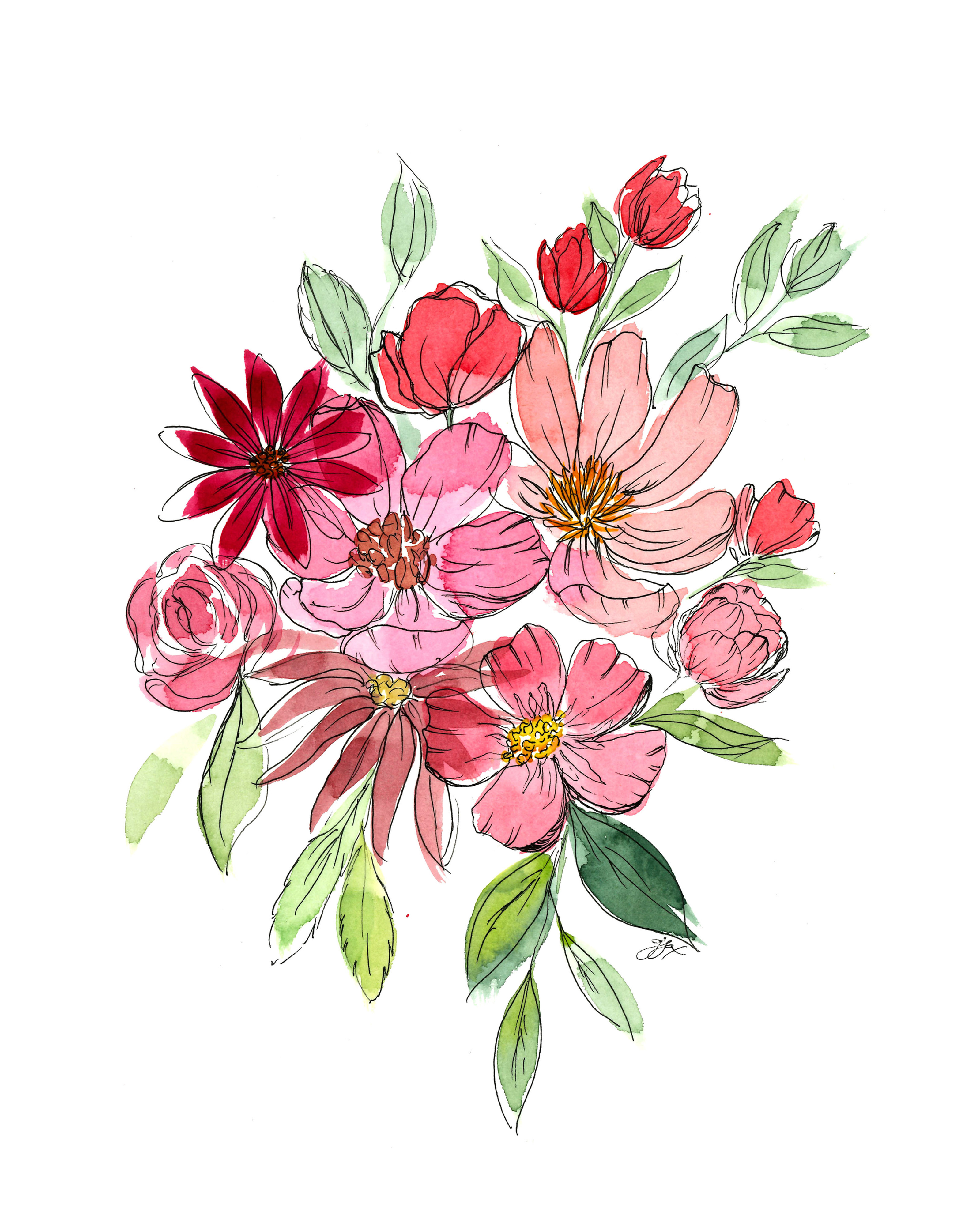 Watercolour Floral Prints
