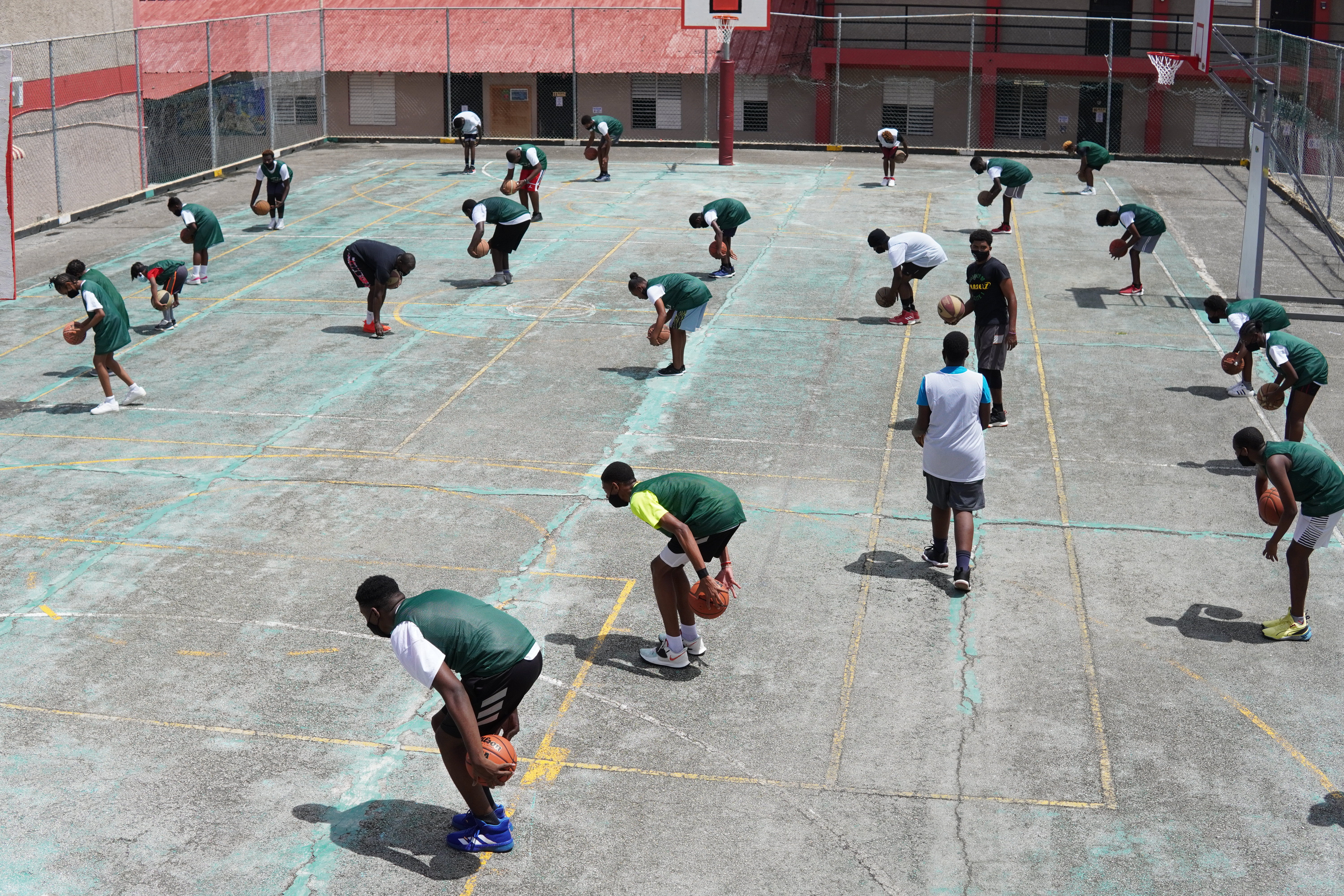 A community basketball court