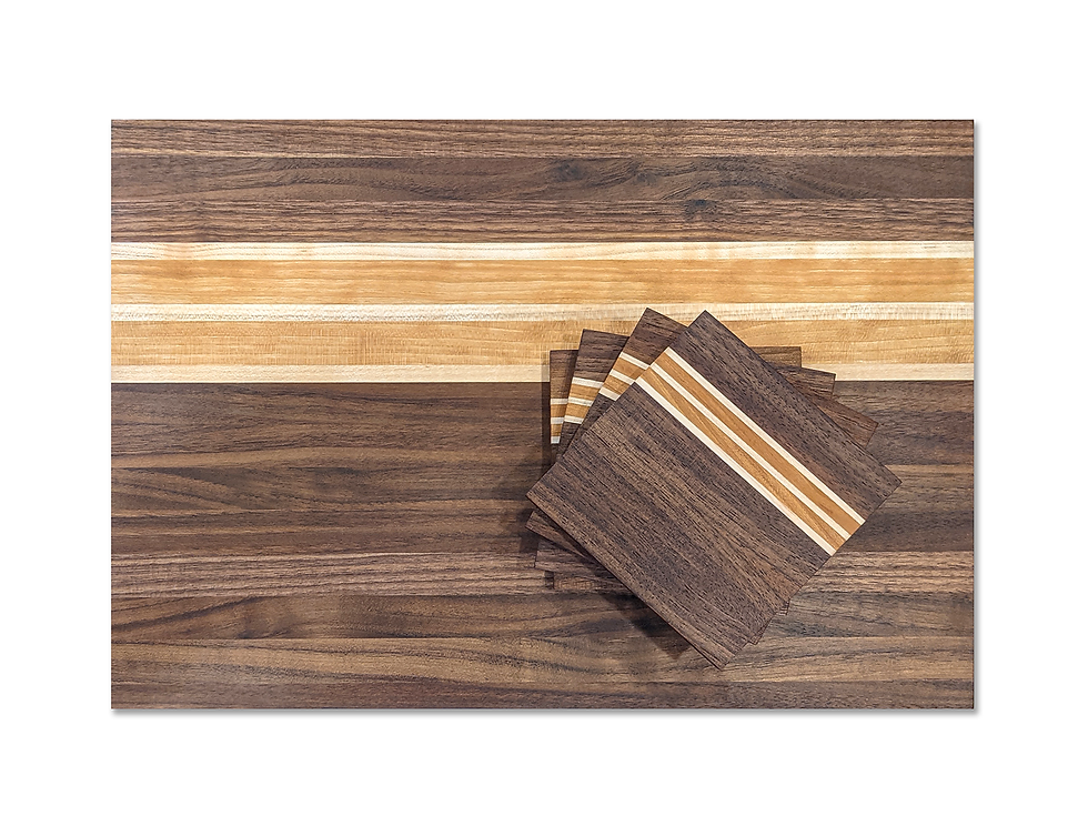 Thumbnail: Cutting Board and Coaster Set - 10" x 14" x 1"
