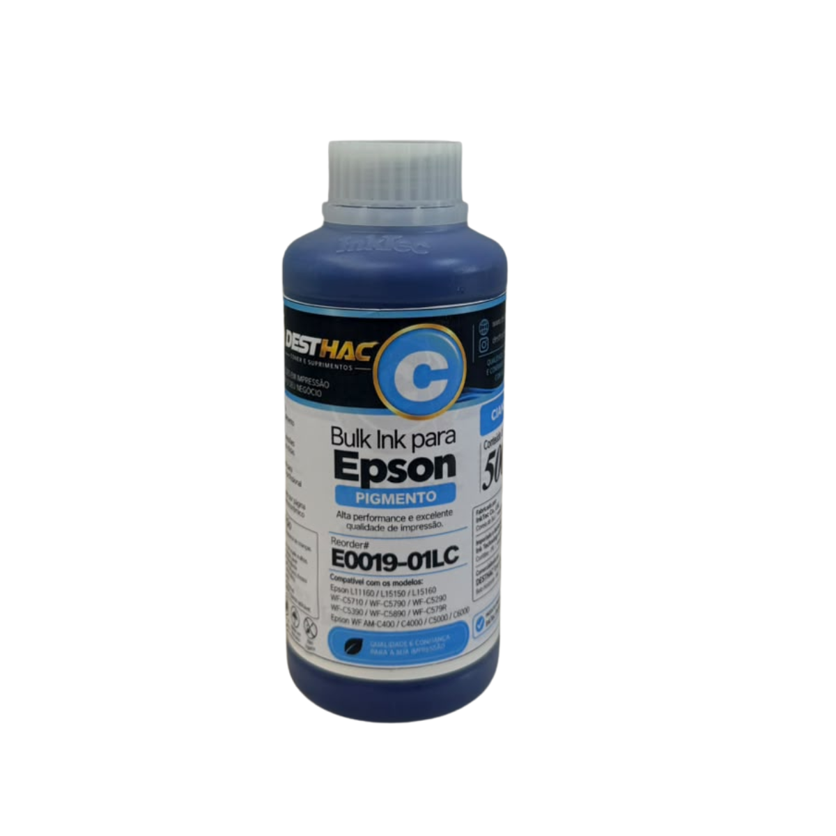 Tinta Pigmentada InkTec para EPSON 500ml Cian E0019/500MC