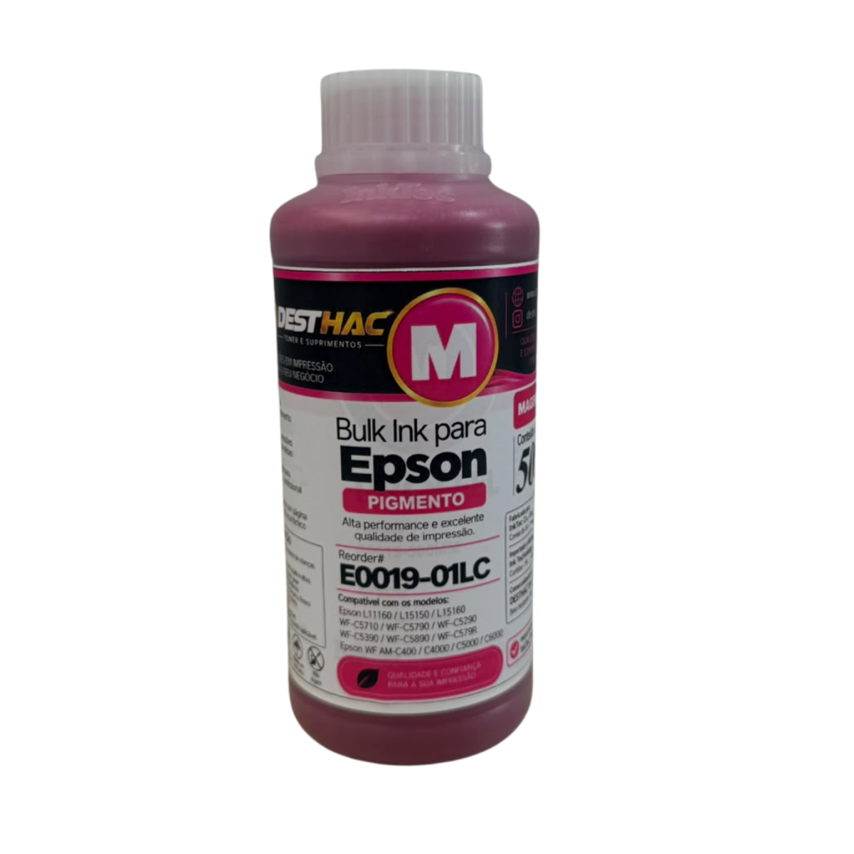 Tinta Pigmentada InkTec para EPSON 500ml Magenta E0019/500M - M