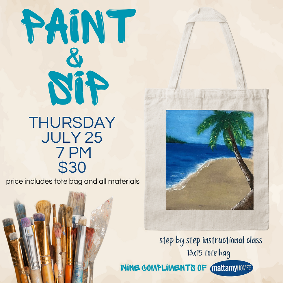 Sip & Paint Canvas Tote Party