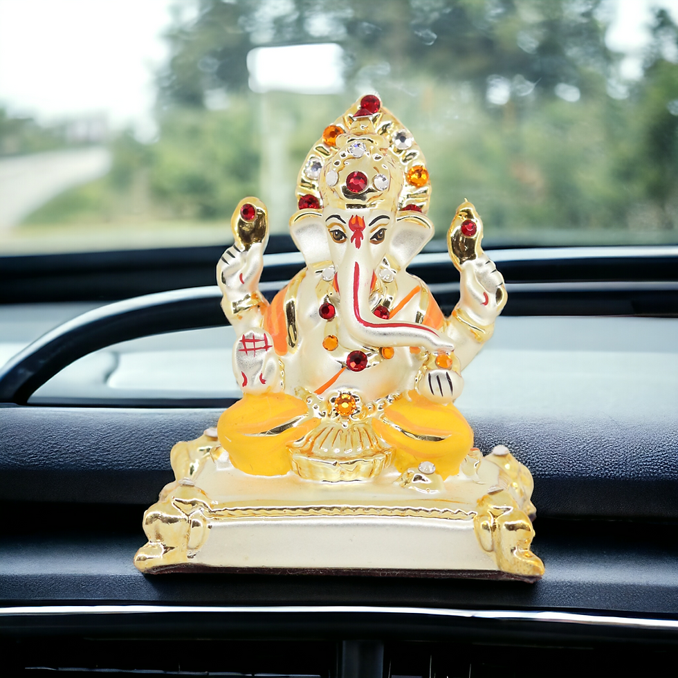 Thumbnail: Deoksions - Swarovski Crystal Studded Ganesha For Car dashboard