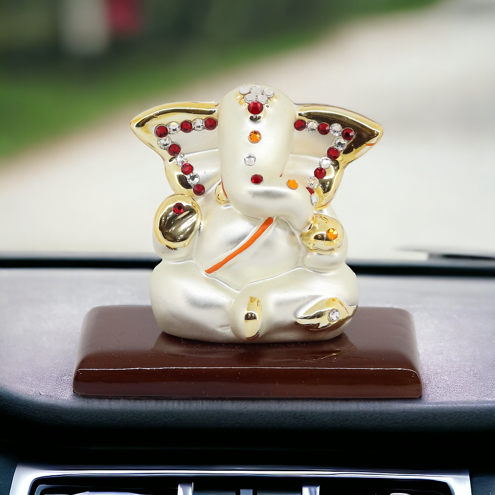 Thumbnail: Deoksions - Swarovski Crystal Studded Ganesha For Car dashboard & Home decor