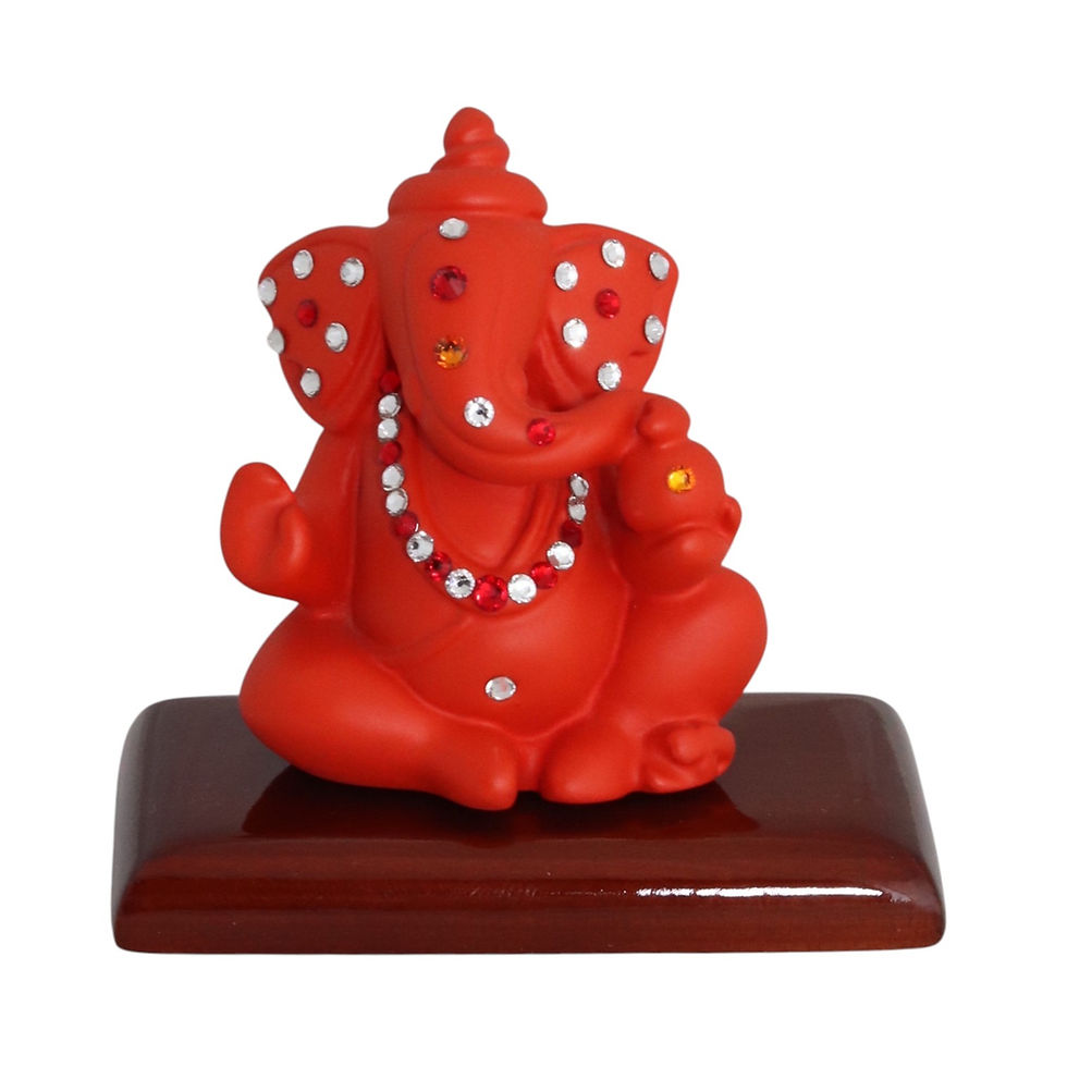 Thumbnail: Deoksions - Austrian Crystal Studded Ganesha for Car Dashboard