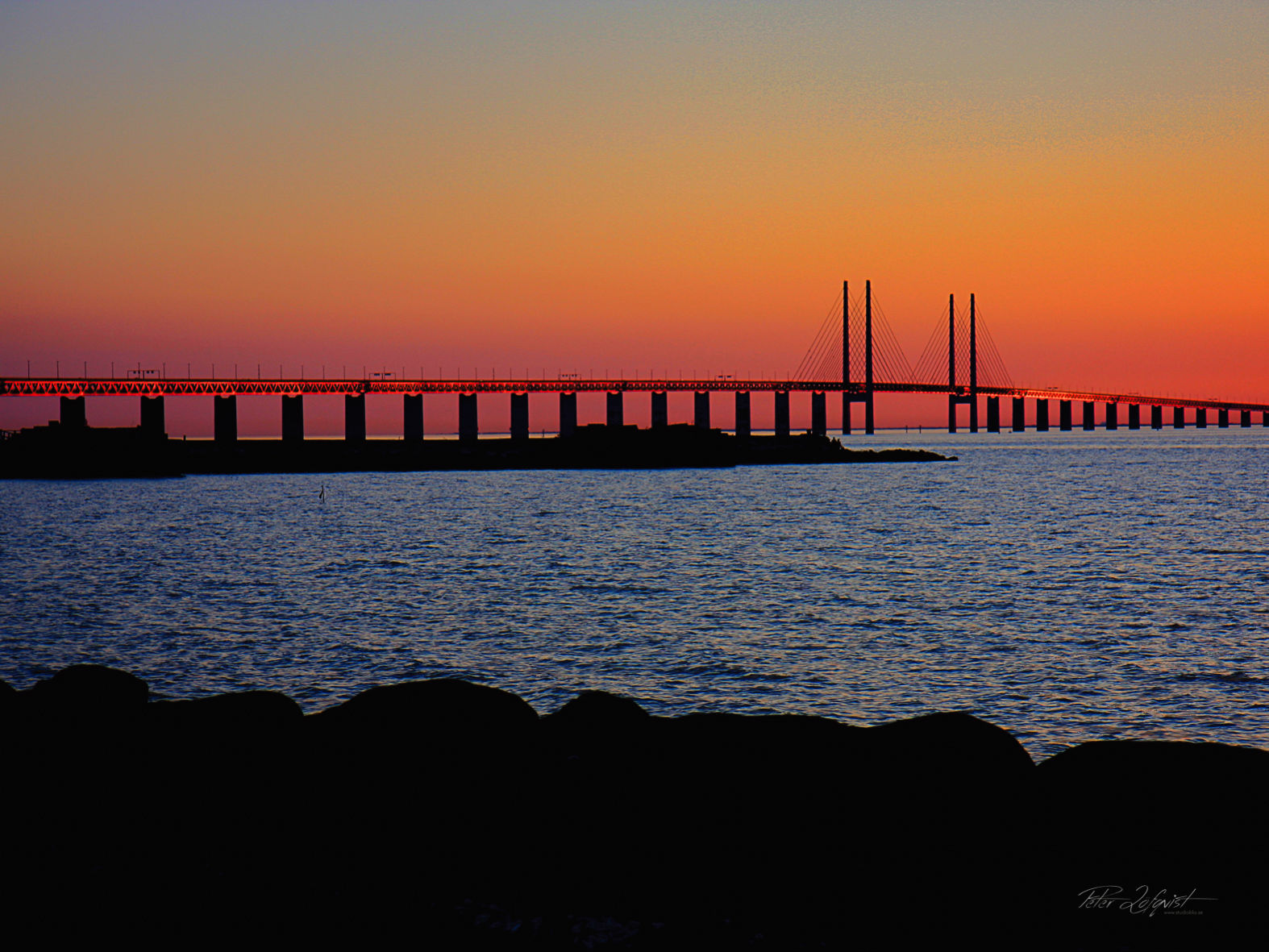 Bridge in sunset
