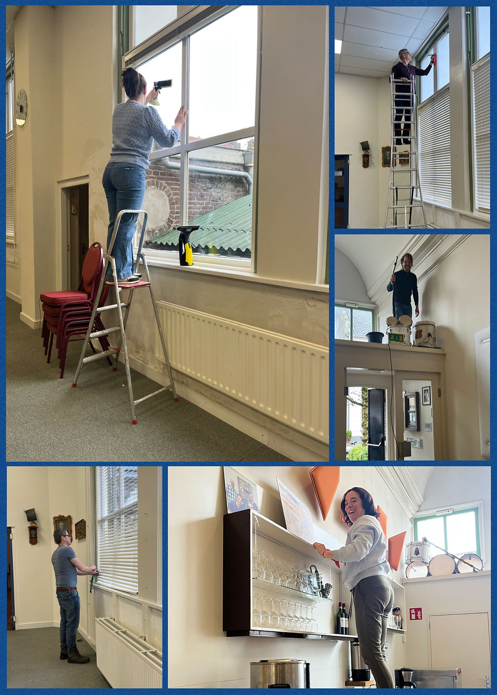 Gebouw weer lekker schoon