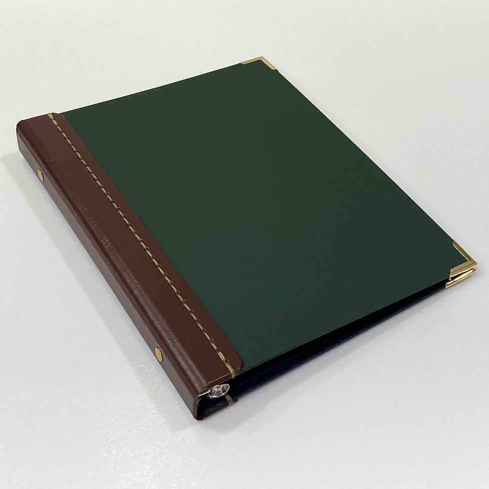 サムネイル： Ａ５サイズ　ＳＬバインダーＮＯ.１9（ｵﾘｰﾌﾞｸﾞﾘｰﾝ、ﾁｮｺ、ﾈｲﾋﾞｰ）