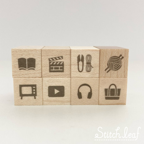 鳥の葉工房 手帳こつぶスタンプ 〈しゅみ〉 | Stitch leaf