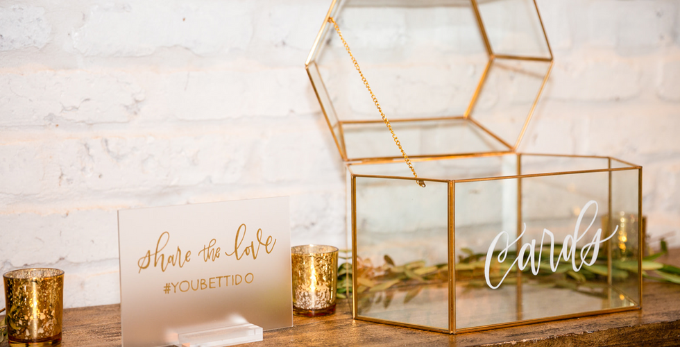 Modern wedding cards box