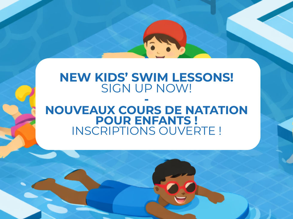 Cours de natation – Inscriptions en cours (dernière session avant l’été!)