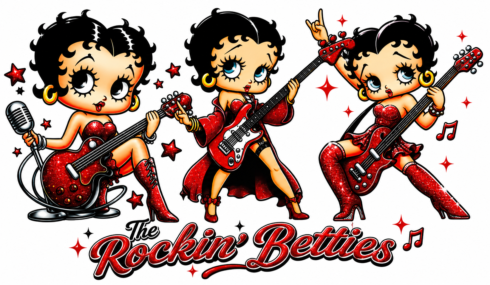 The Rockin’ Betties Retro Band Poster