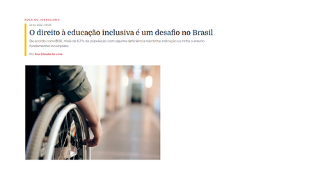 As dificuldades do acesso à educação inclusiva no Brasil
