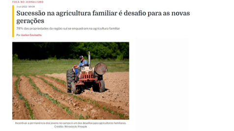 Foca no Jornalismo aborda agricultura familiar