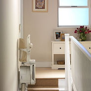 Stairlift folding at top of stairs