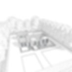 3D model of a traditional custom home with side garage, basement walkout in front ot the house, large windows and beautiful landscape