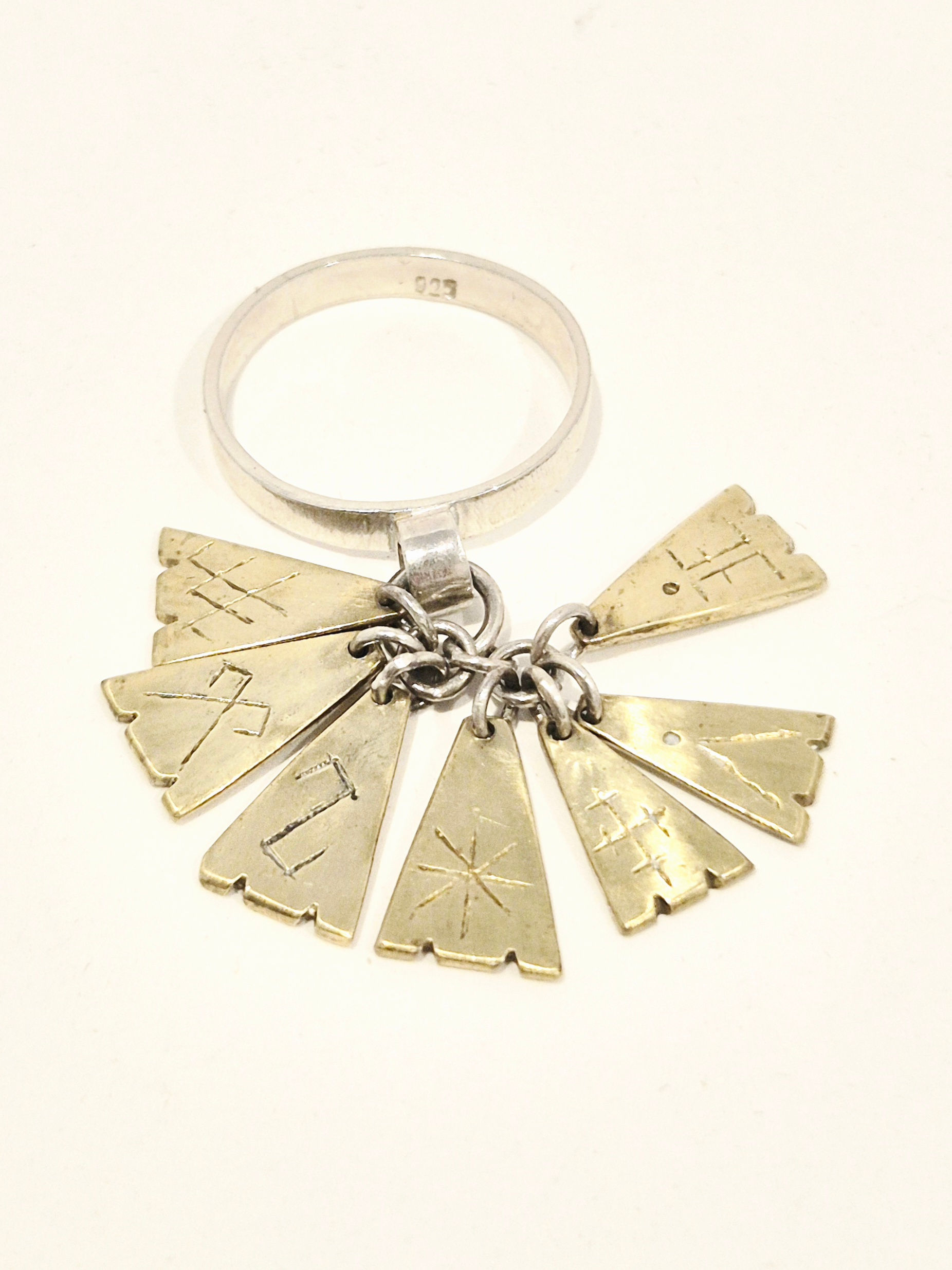 Mini Septiņdienu - Sterling Silver & Brass