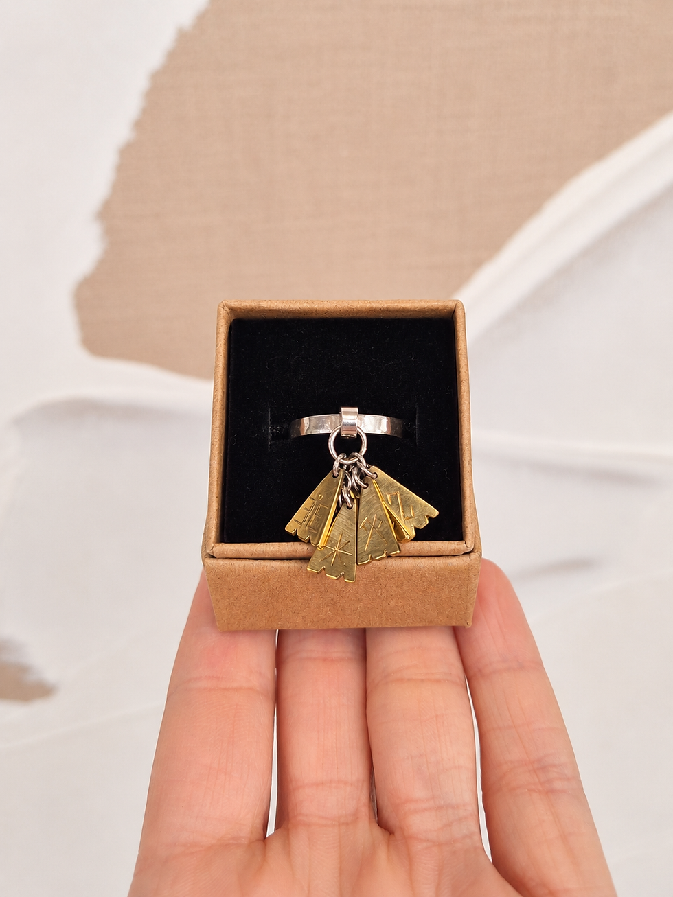 Thumbnail: Mini Septiņdienu - Sterling Silver & Brass