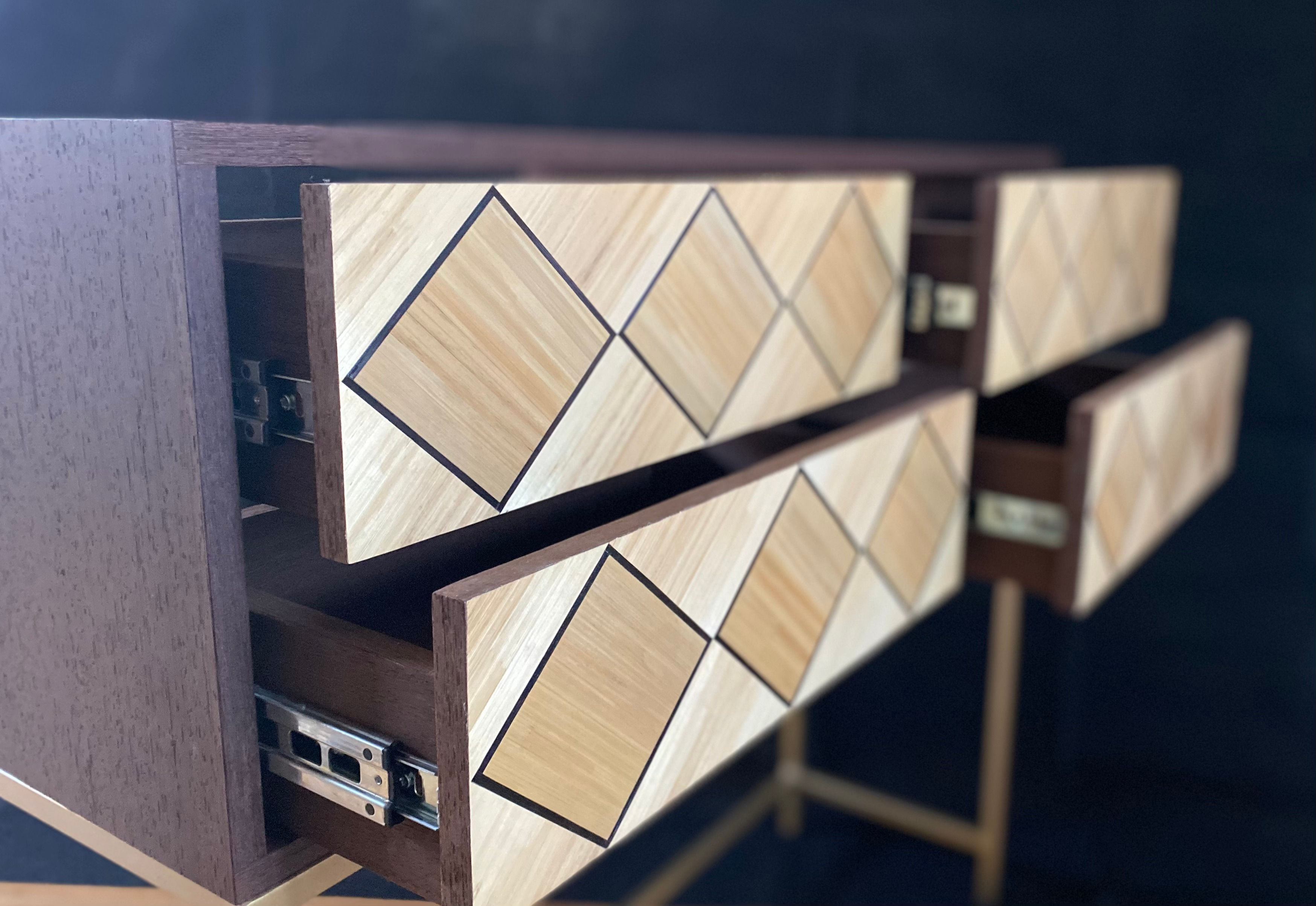 Console Losange 4 tiroirs