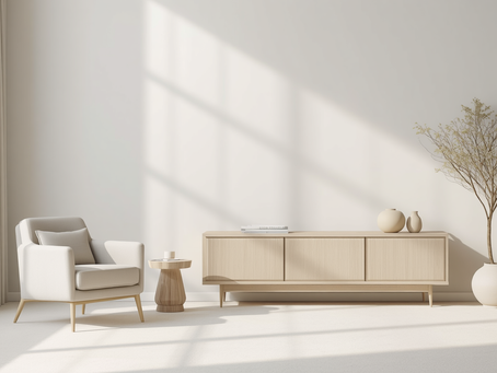 Salon épuré et minimaliste