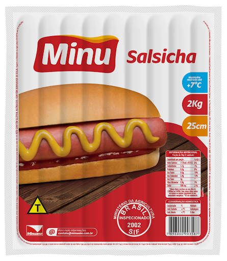 Salsicha Minuano Longa 25cm 2Kg
