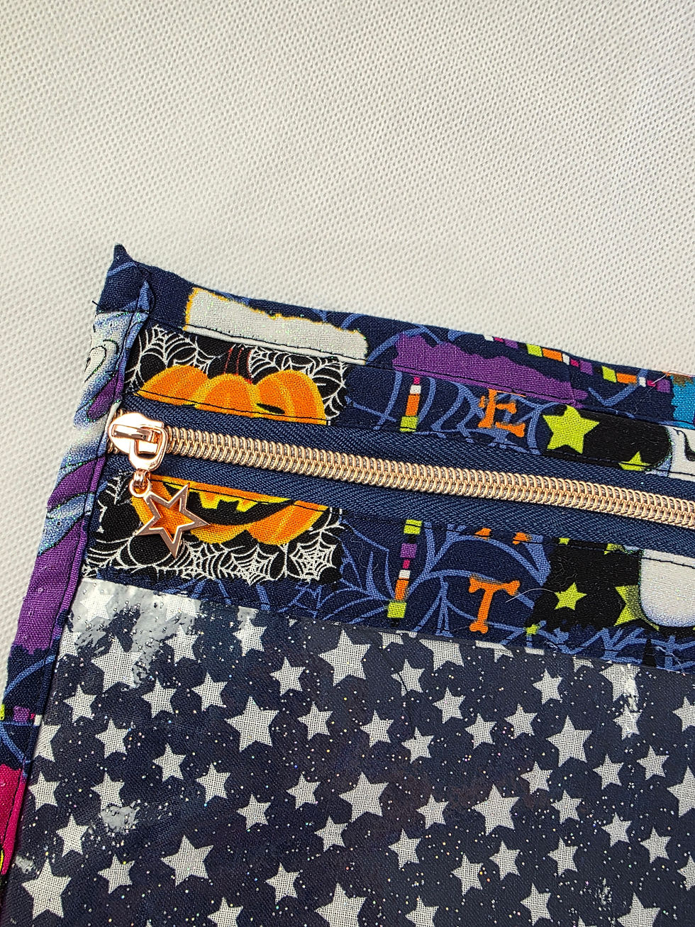 Thumbnail: WIP Project Bag - Sparkle Ghost GLITTER front