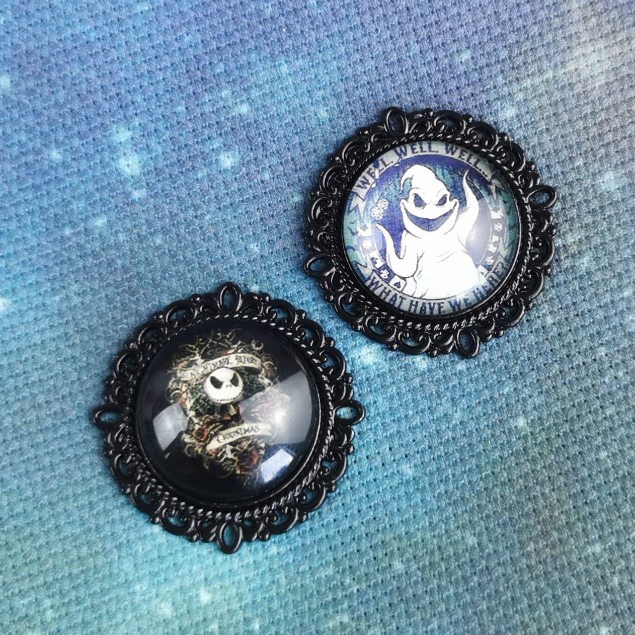 Needle Minder - Oogie & Pumpkin King Gothic. Nightmare Christmas. Halloween.