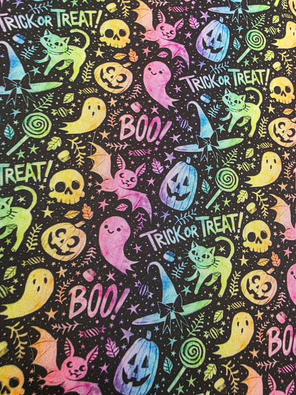 Thumbnail: WIP Project Bag - Trick or Treat GLITTER front
