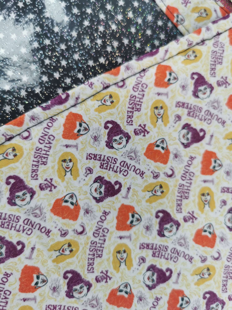 Thumbnail: WIP Project Bag  - Gather Round Sisters GLITTER front.