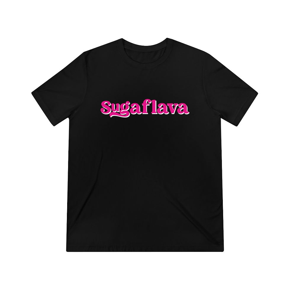 Thumbnail: Sugaflava Pink/White Unisex Triblend Tee