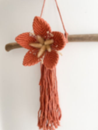 Fleur en macramé "Hibiscus"