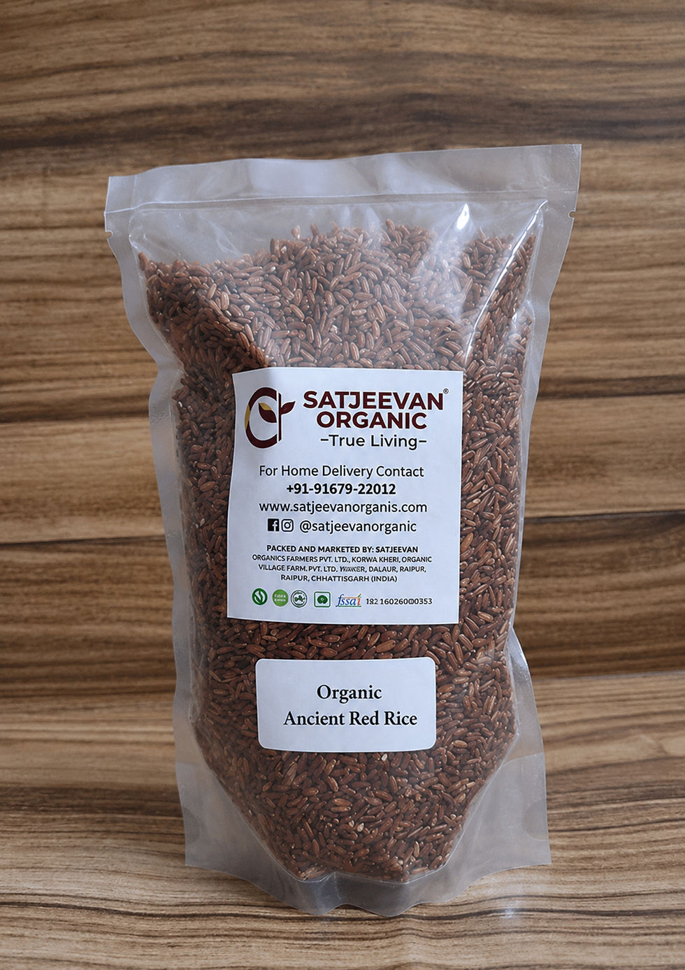 Thumbnail: Satjeevan Organic Ancient Red Rice 1000g