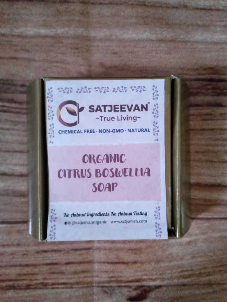 Satjeevan Organic Citrus Boswellia Soap