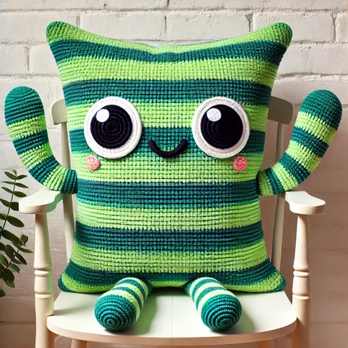 patrón de cojín crochet para niños