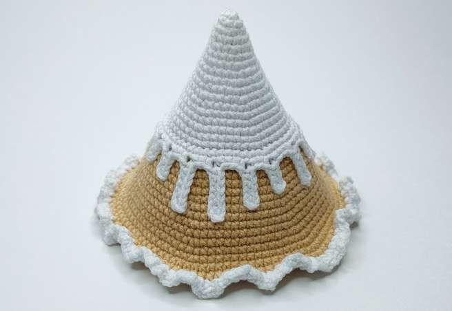 proceso Patrón Casa de Jengibre Amigurumi para Navidad