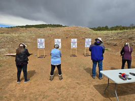 Students Introduction to handgun range time