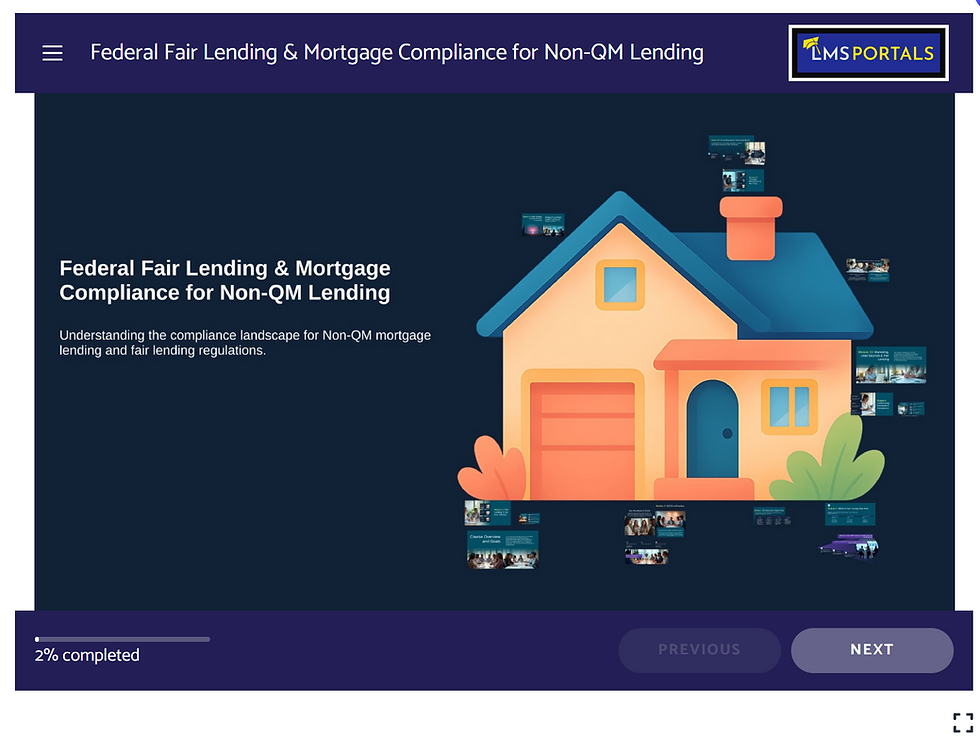Federal Fair Lending & Non-QM Mortgage Compliance Training
