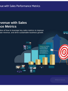 Driving Revenue with Sales Performance Metrics: Practical Training