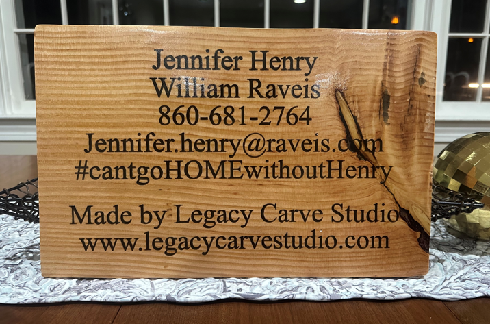 Realtor Info on Back