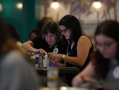 Corporate photo of attendees interaction
