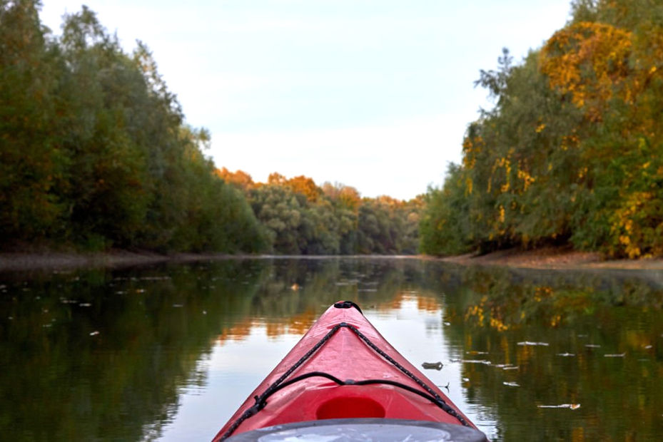 Canoe sur lac