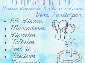 [PROMOÇÃO] 1 ANO DOS BLOGS MARCAS LITERÁRIAS & CHUVA E LIVROS