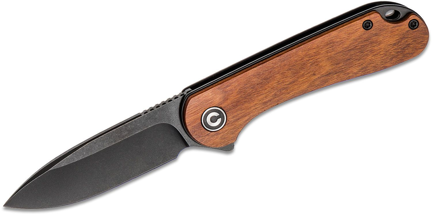 CIVIVI Elementum Flipper Knife Wood Handle (2.96" D2 Blade)