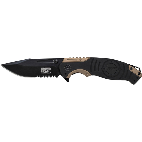 Liner Lock, 8Cr13MoV Drop Point Blade, Thumb … Index Flipper, Black/Gold Handle