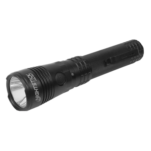 Turbo High Candela USB Dual-Light Rechargeable Tactical Flashlight - Black